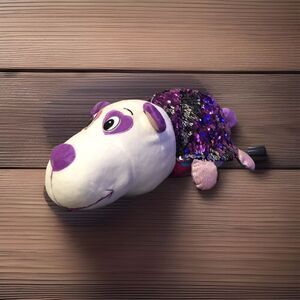 FlipAZoo Gu Gu Panda Mabli Monkey Reversible Plush Sequin 15" Jay@Play 2-in-1